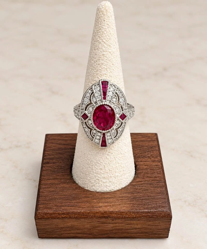 Vintage style Art Deco Ring Sz 6 - photo 2