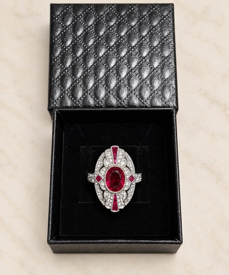 Vintage style Art Deco Ring Sz 6 - photo 5