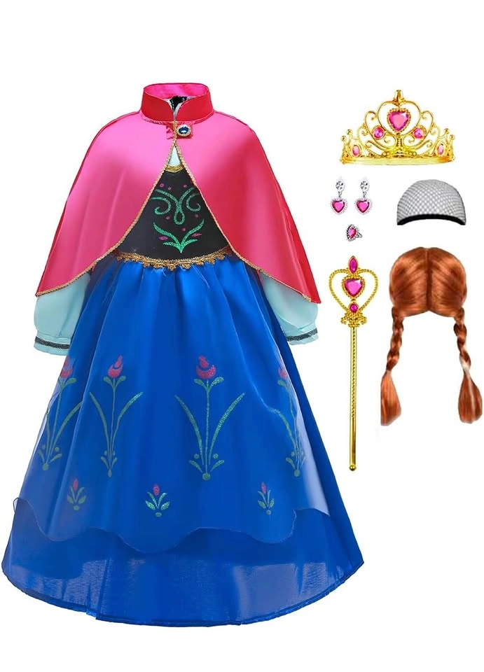 Princess dress with cape and wig