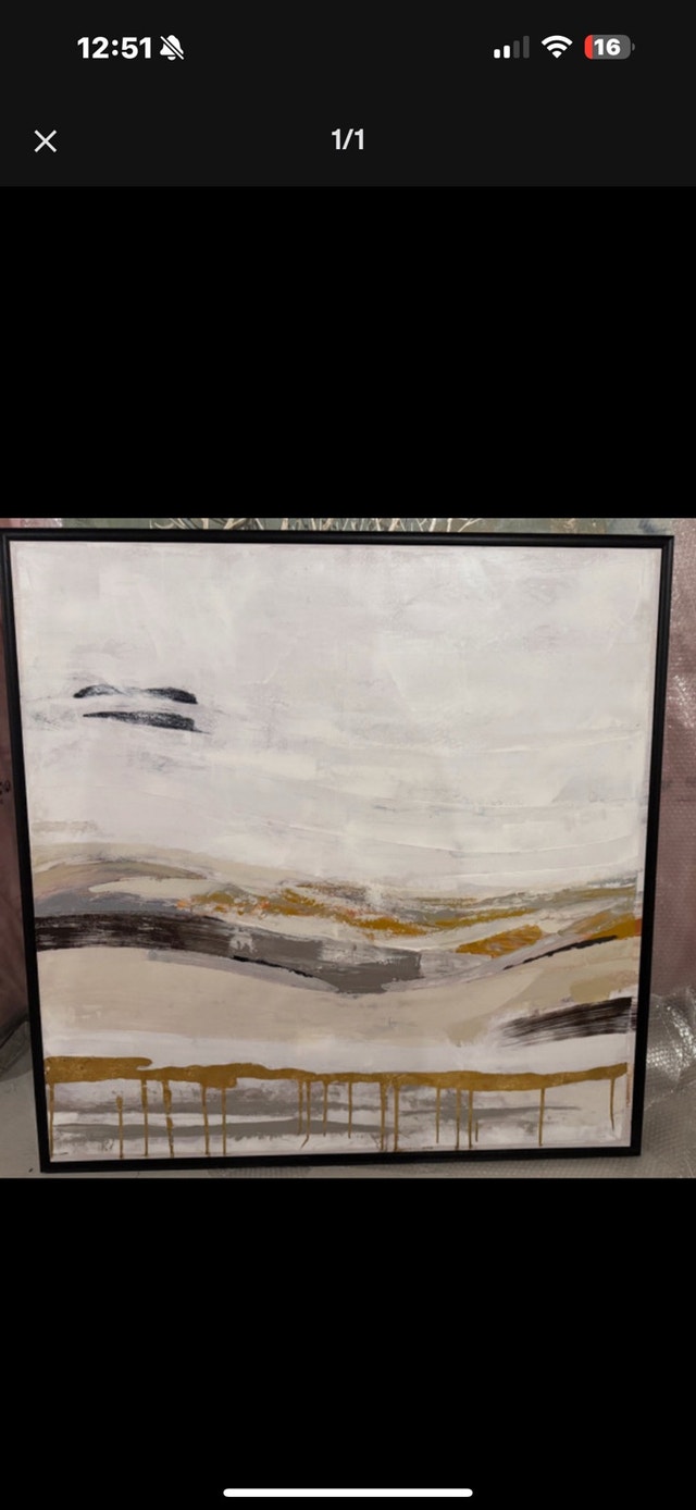 48x48 BLACK FRAMED ARTWORK PAINTING