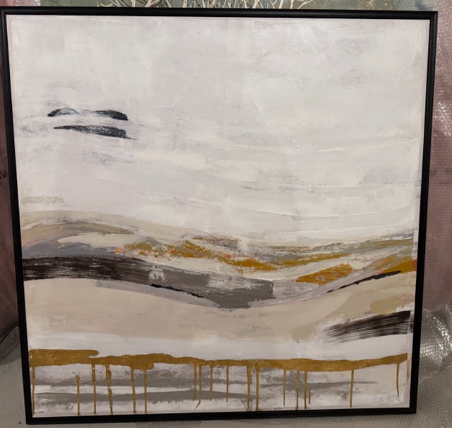artwork pairing 48x48 framed black