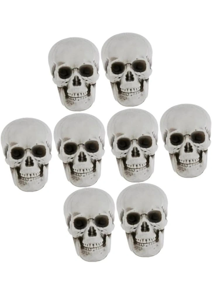 8pcs Halloween skull ornament set