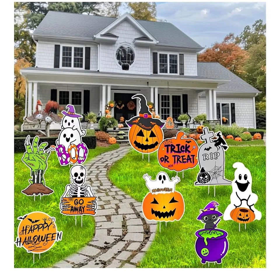 10 pcs Halloween yard decorations