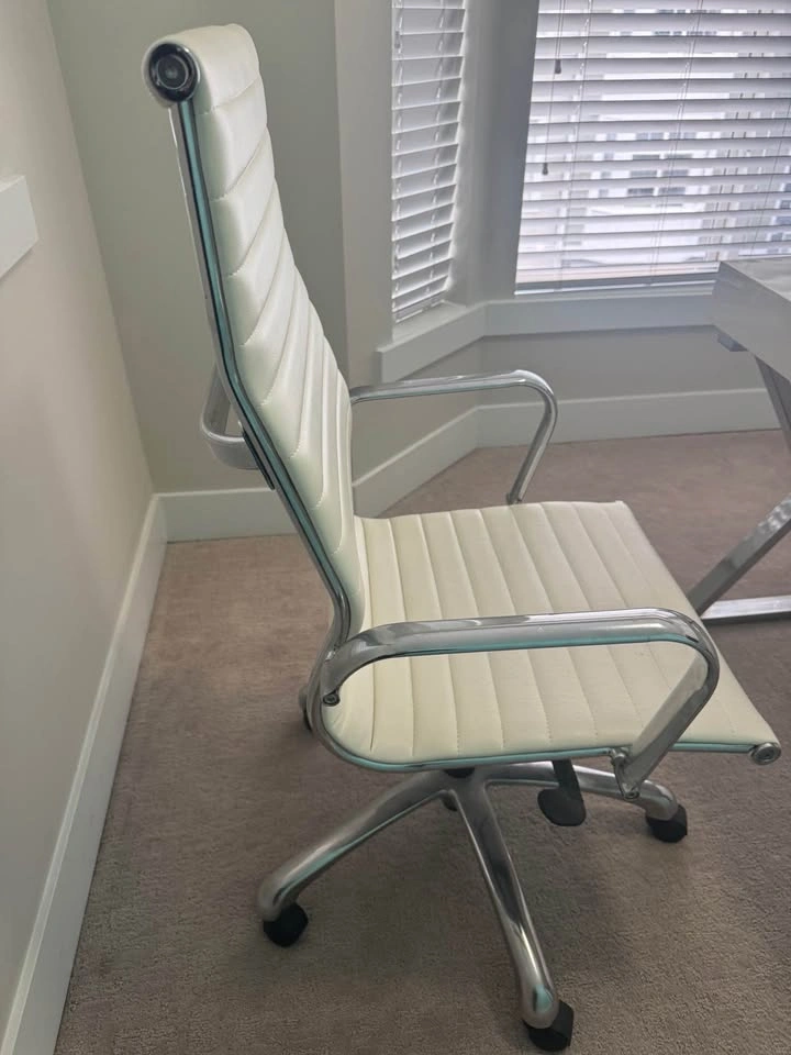 White & Silver Desk with Matching Computer chair - photo 5
