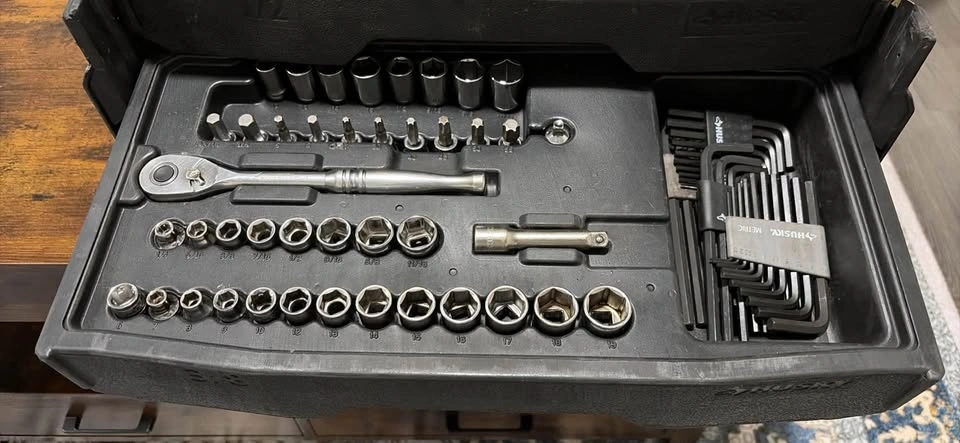 Husky (270-Piece) Socket set Set with 3-Drawer Case - photo 4