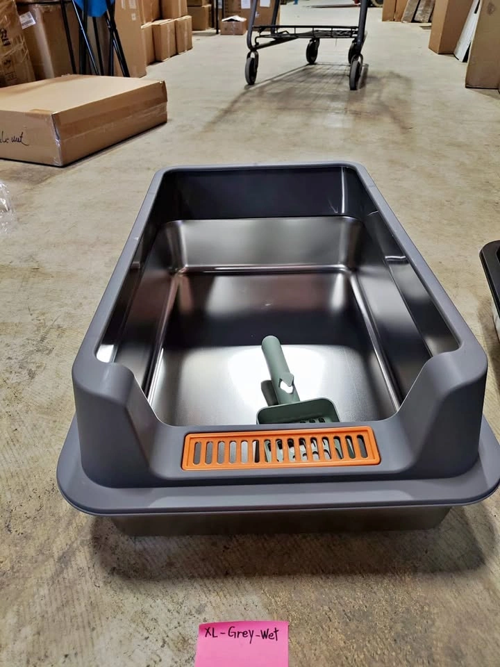 XL Stainless Steel Litter Box (Black - New)