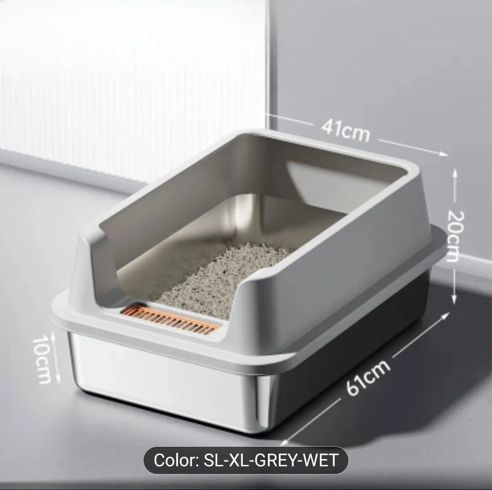 XL Stainless Steel Litter Box (Black - New) - photo 3