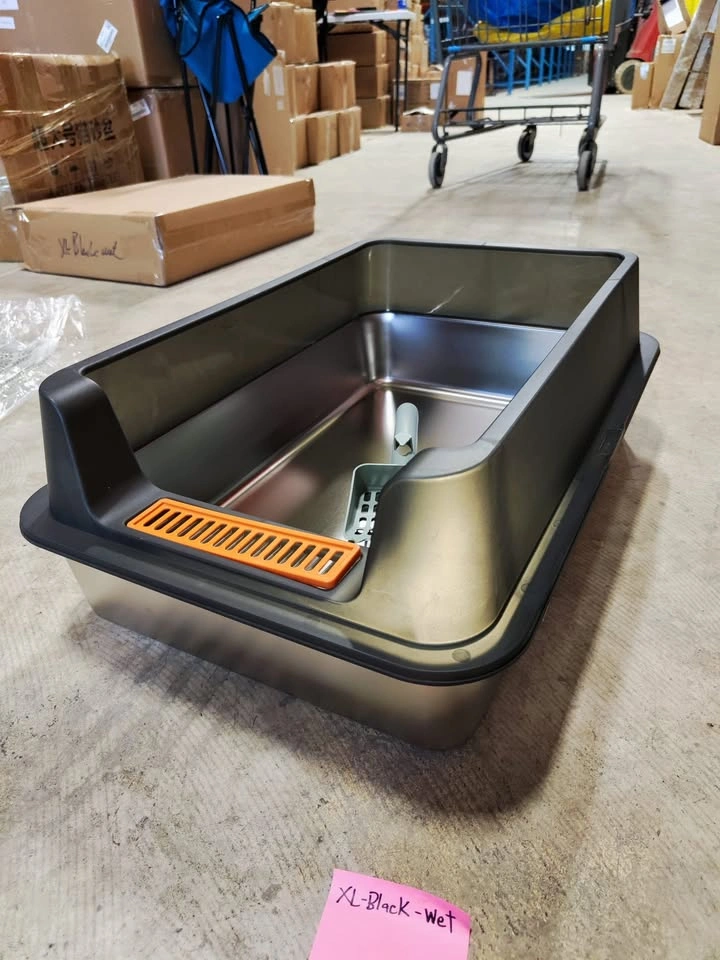 XL Stainless Steel Litter Box (Black - New) - photo 4