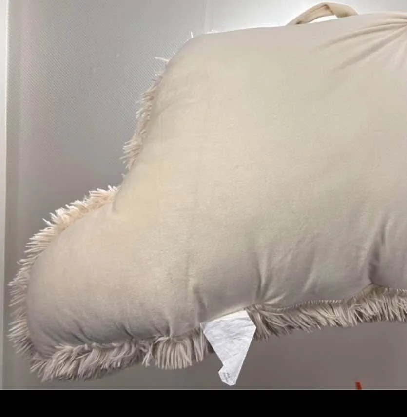 Home trends Fluffy Backrest/ Reading Pillow - Cream image indicator(2)