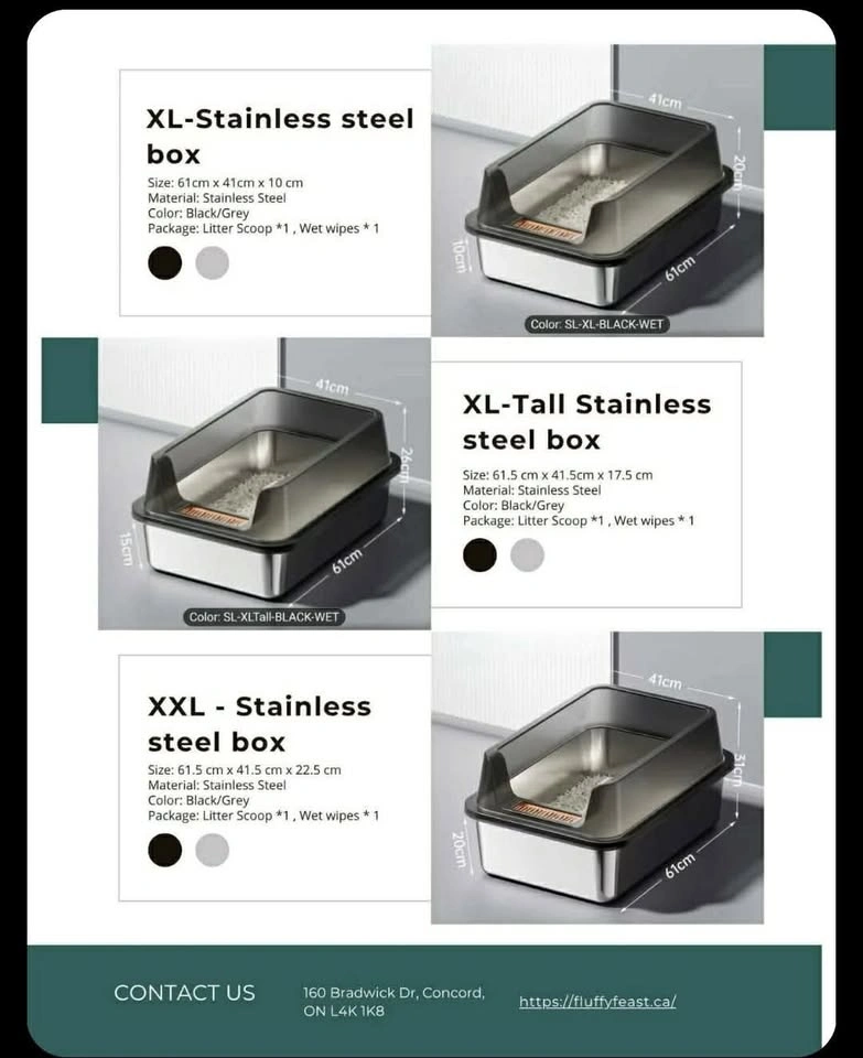 XL Tall Stainless Steel Cat Litter box (Brand New) - photo 5