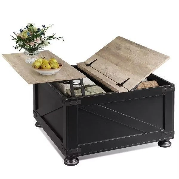 Farmhouse 40" Lift Top Coffee Table with Hidden Storage - photo 3