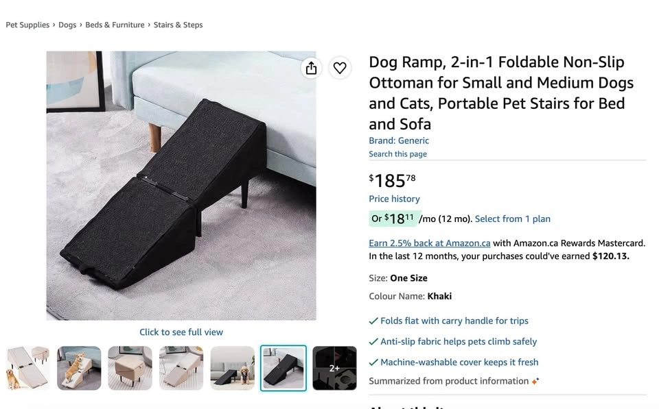 Dog Ramp, 2-in-1 Foldable Non-Slip Ottoman - photo 4