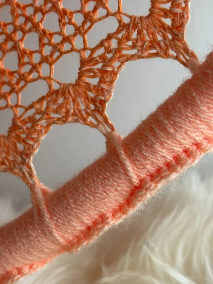 Orange Ombre Crochet Mandala, 37.5" W image indicator(5)