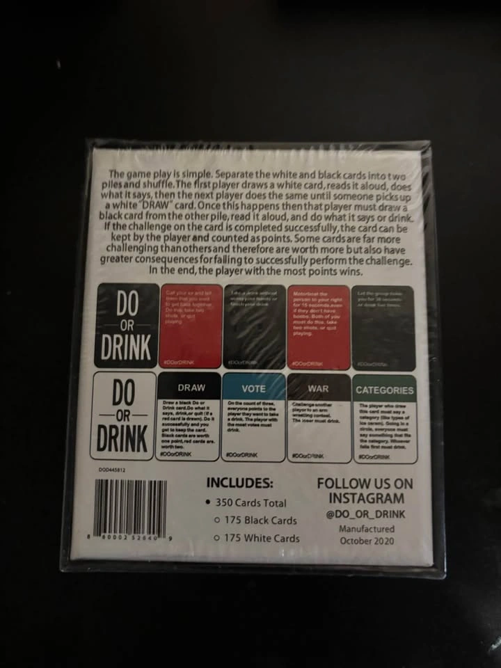 Do or Drink Party Card Game - photo 3