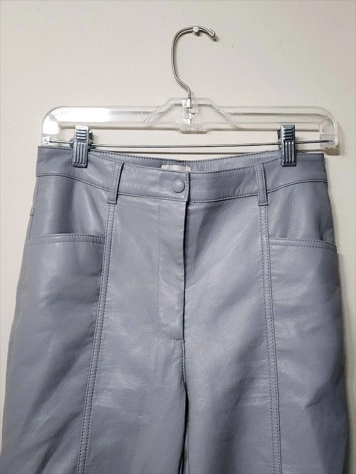 Grey Aritzia Wilfred Rebel Vegan Leather High Waisted Pants - photo 2
