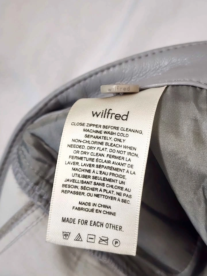 Grey Aritzia Wilfred Rebel Vegan Leather High Waisted Pants - photo 3