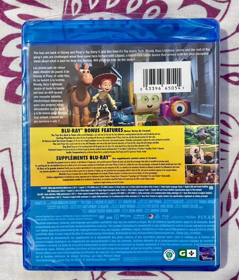 Disney Pixar Toy Story 5 Blu-Ray + DVD - photo 2