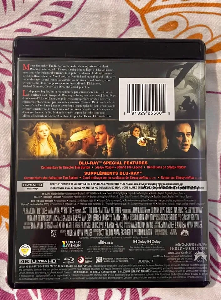 Sleepy Hollow 4K Ultra HD + Blu Ray - photo 2