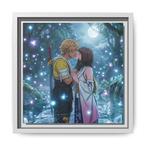 Romantic Moonlit Kiss Canvas, Framed Wall Art - photo 2