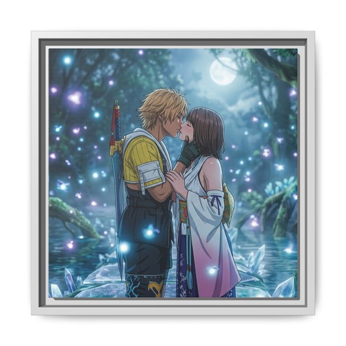 Romantic Moonlit Kiss Canvas, Framed Wall Art - photo 3