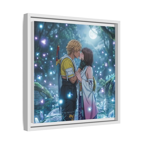 Romantic Moonlit Kiss Canvas, Framed Wall Art - photo 4