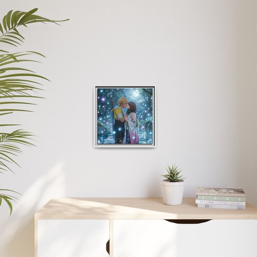 Romantic Moonlit Kiss Canvas, Framed Wall Art - photo 5