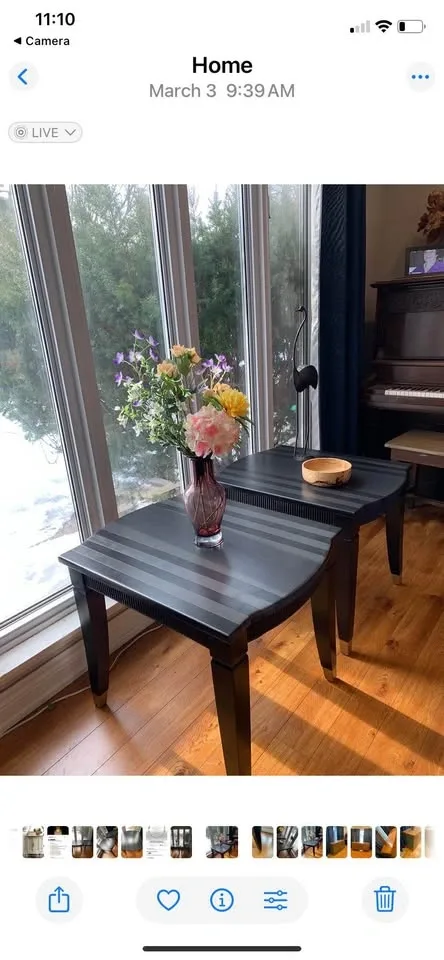 Wood side tables (2 large) - photo 2