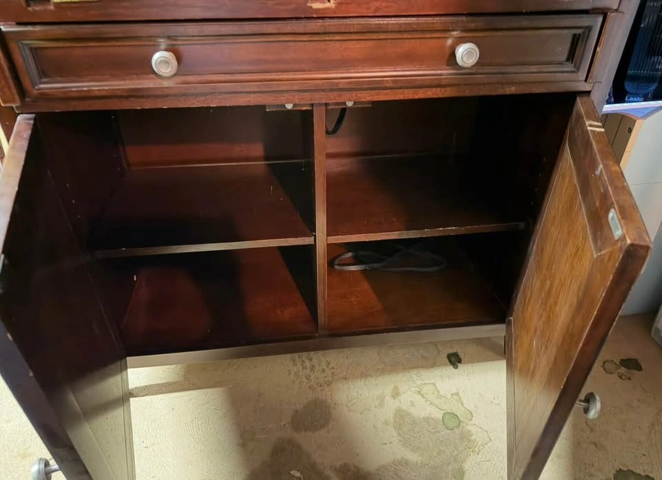 Wooden Drop-Front Secretary Desk - photo 4