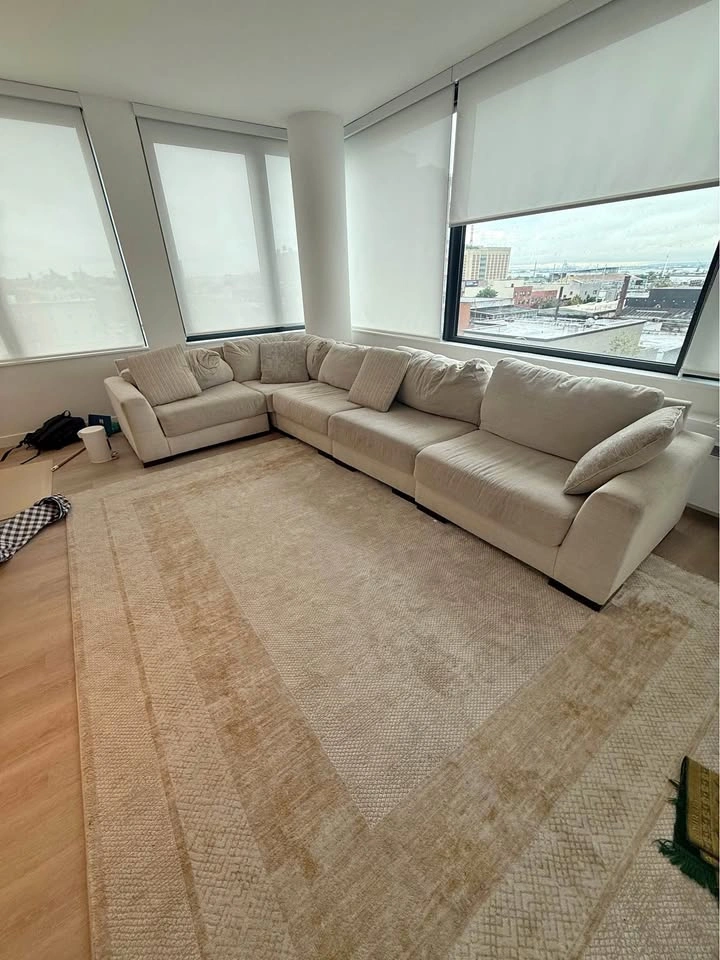 Ashley beige/cream Sectional Couch (Delivery Available)
