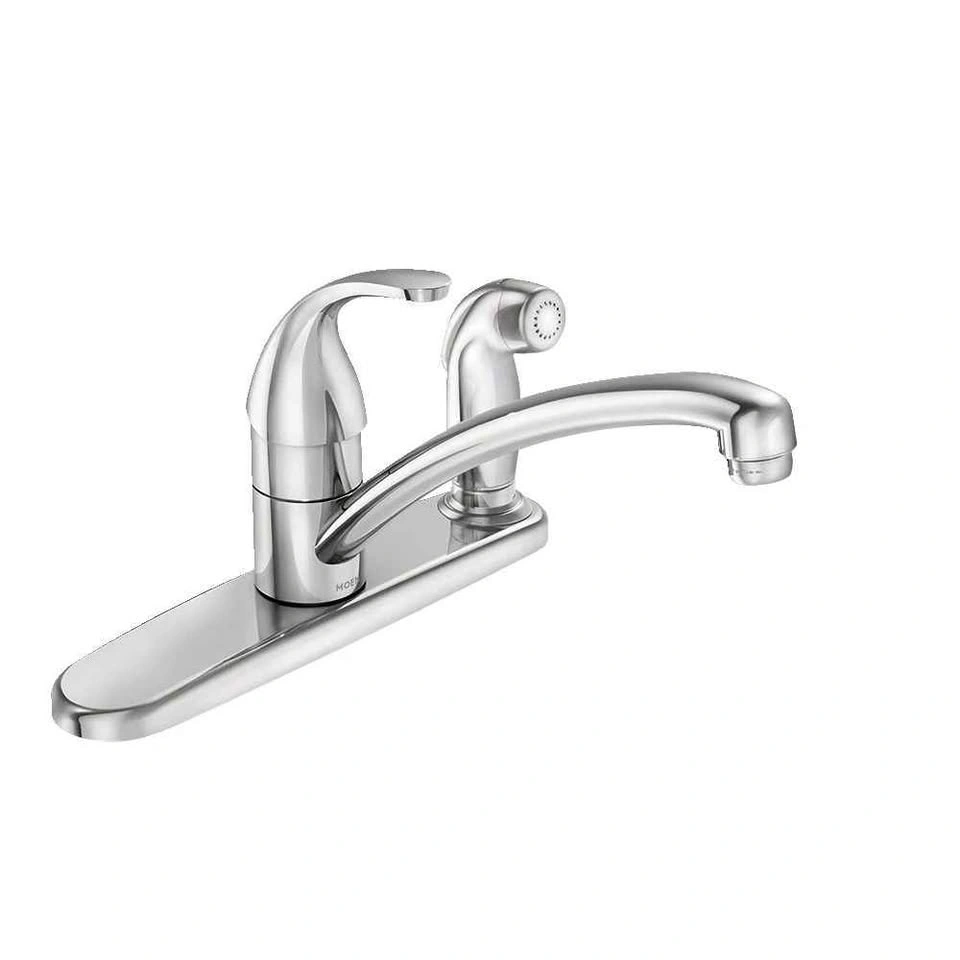 Moen Adler Single Handle Kitchen Faucet with Spray, Chrome - photo 2