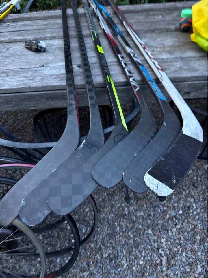 6 Left handed hockey sticks