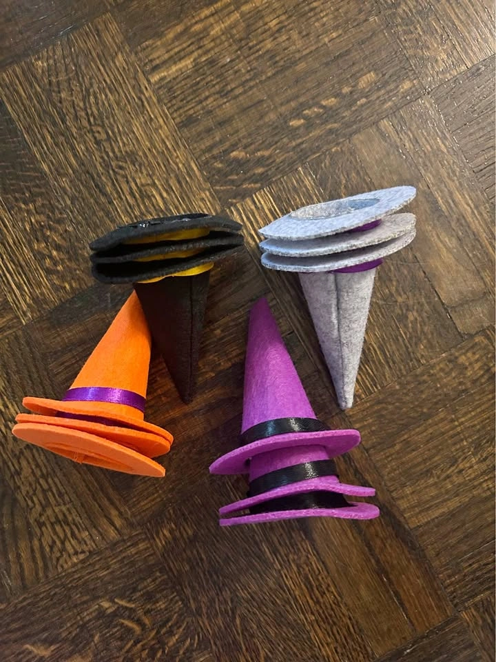 Mini Felt Witch Hats - Set of 12 halloween