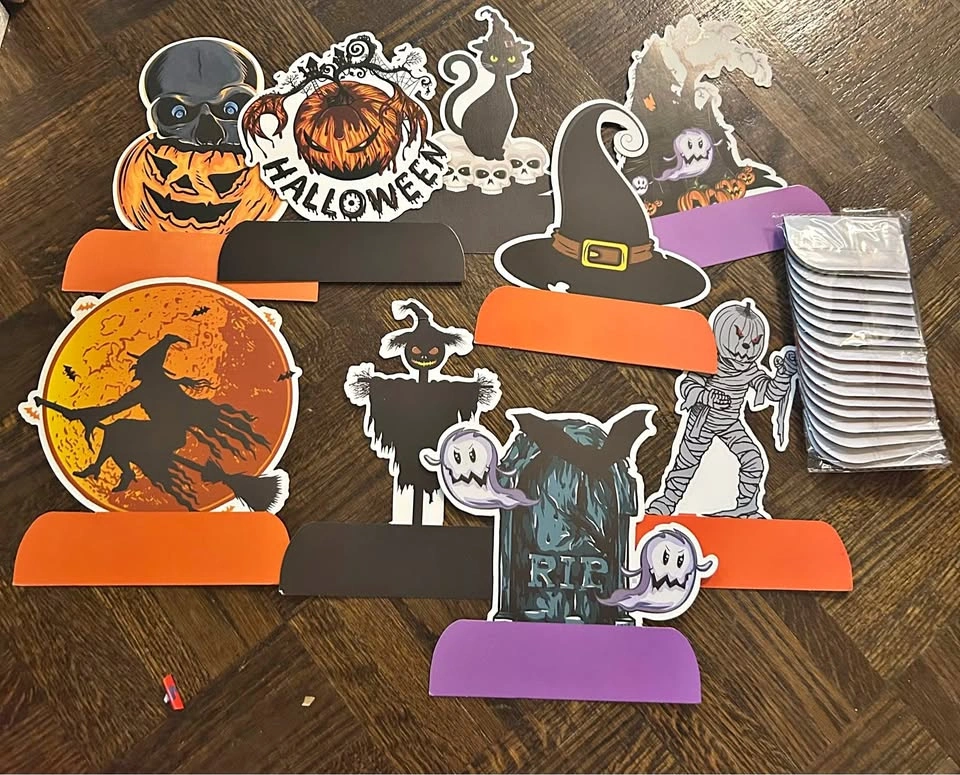 Halloween Honeycomb Centerpieces Table Decorations new 9 pieces