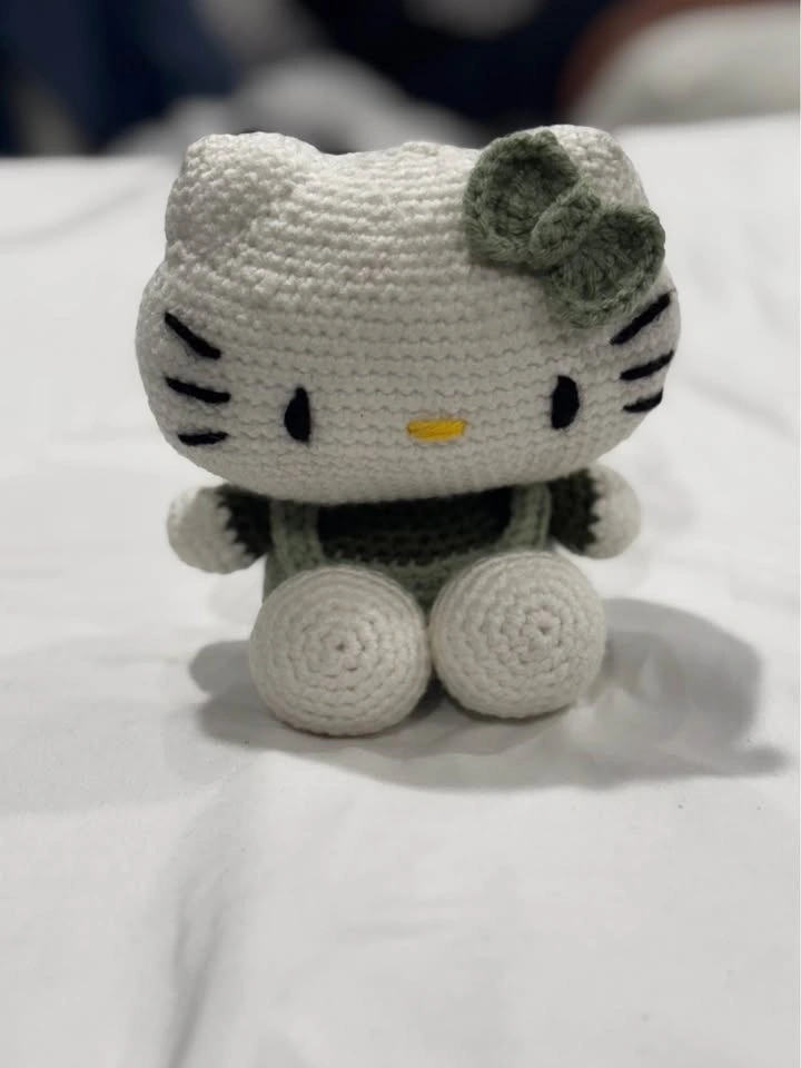 Handmade Crochet Kitty-Inspired Plush – Custom Made – 9” Tall - photo 2