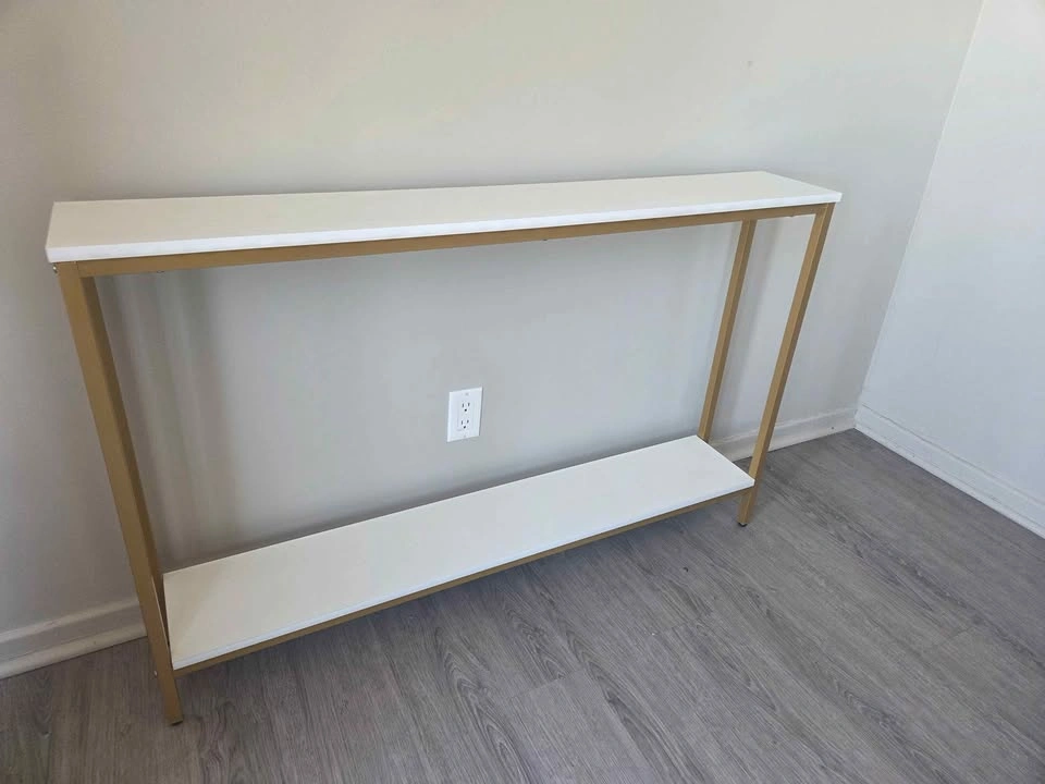 White and gold console table - slim - photo 3