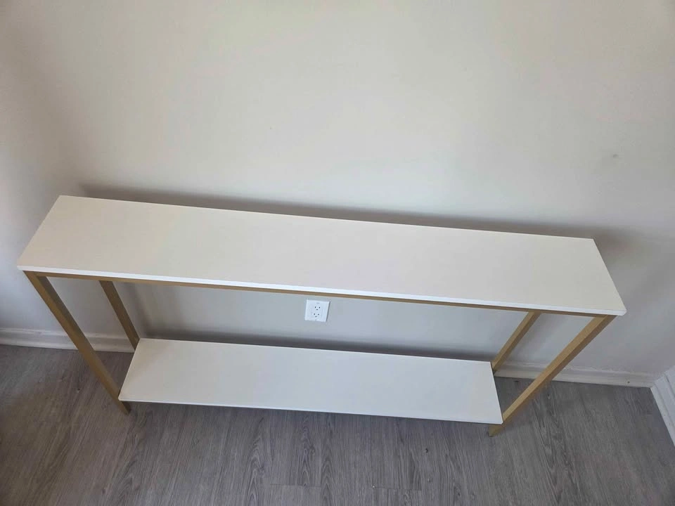 White and gold console table - slim - photo 4