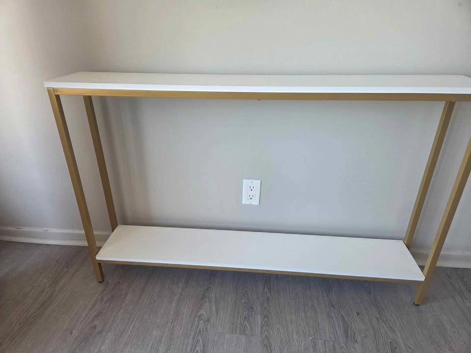 White and gold console table - slim - photo 5