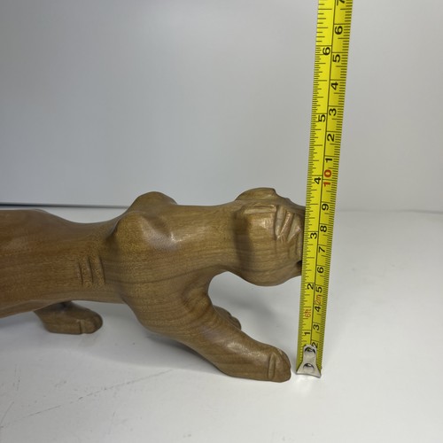 Hand Carved Wooden Panther 9.5" x 4” Figurine - photo 5