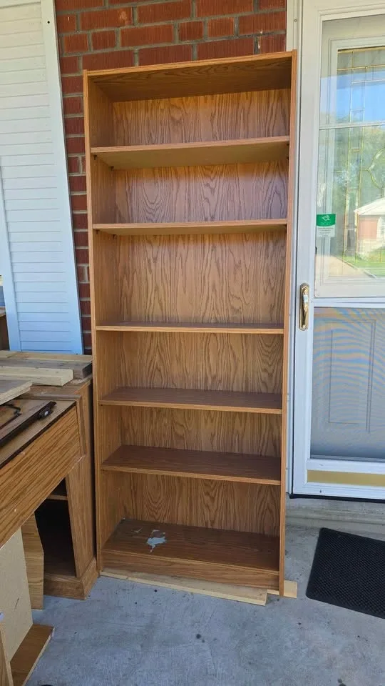 Wooden Bookcase / Shelving Unit – Oak Finish - photo 2
