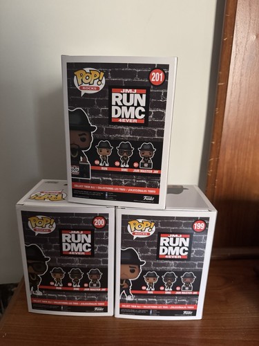 Funko Pop! Rocks Run DMC 4ever 3-Figure Lot Run #199 DMC #200 JM - photo 5