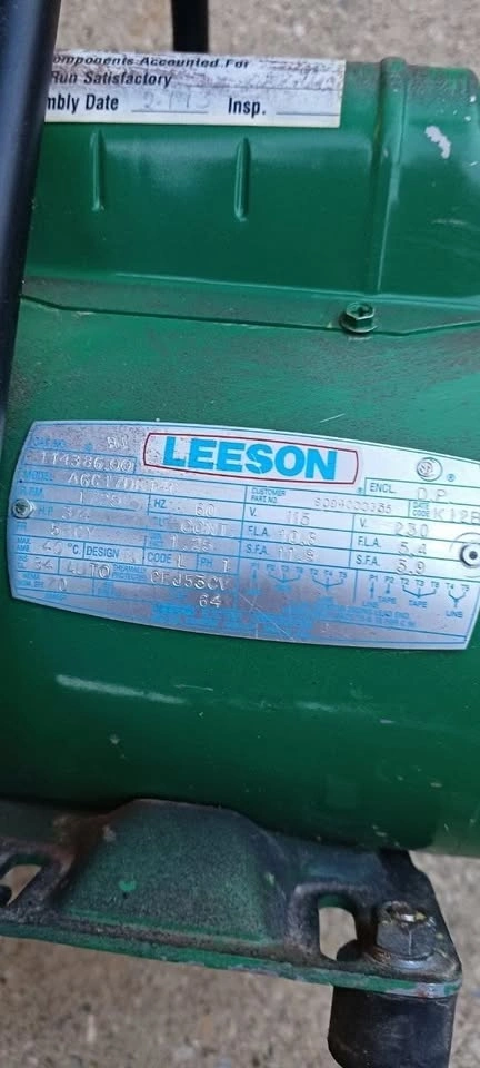 Bullard EDP10 Free-Air Pump – Tested Working – 3/4 HP Leeson - photo 5