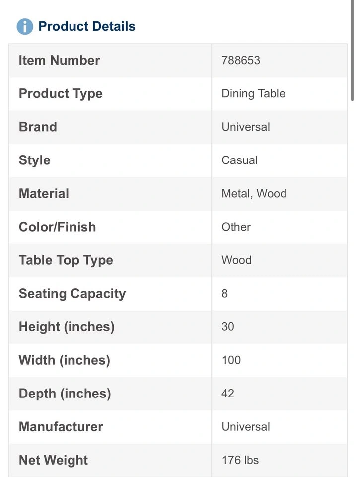 8 person wood dining table - photo 5