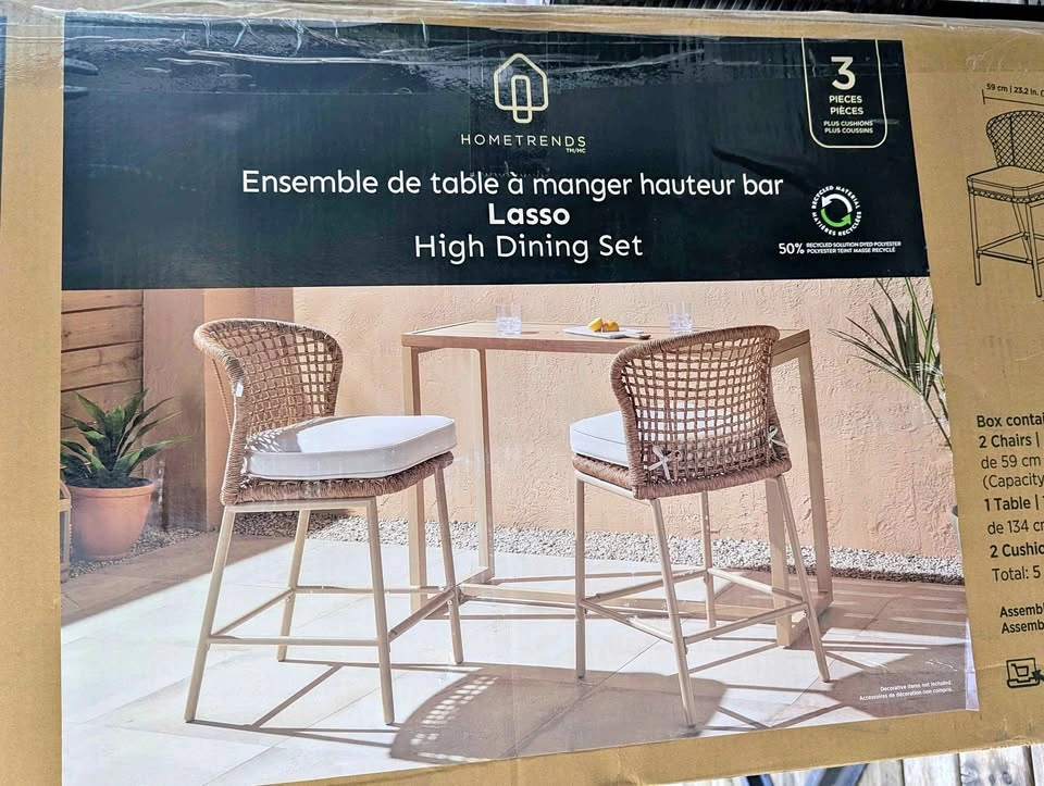 Brand New Outdoor High Dining Set