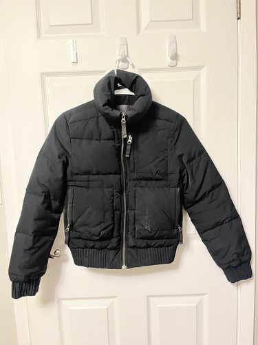 Aritzia Tna Aspen Down Bomber Puffer Jacket Black XXS