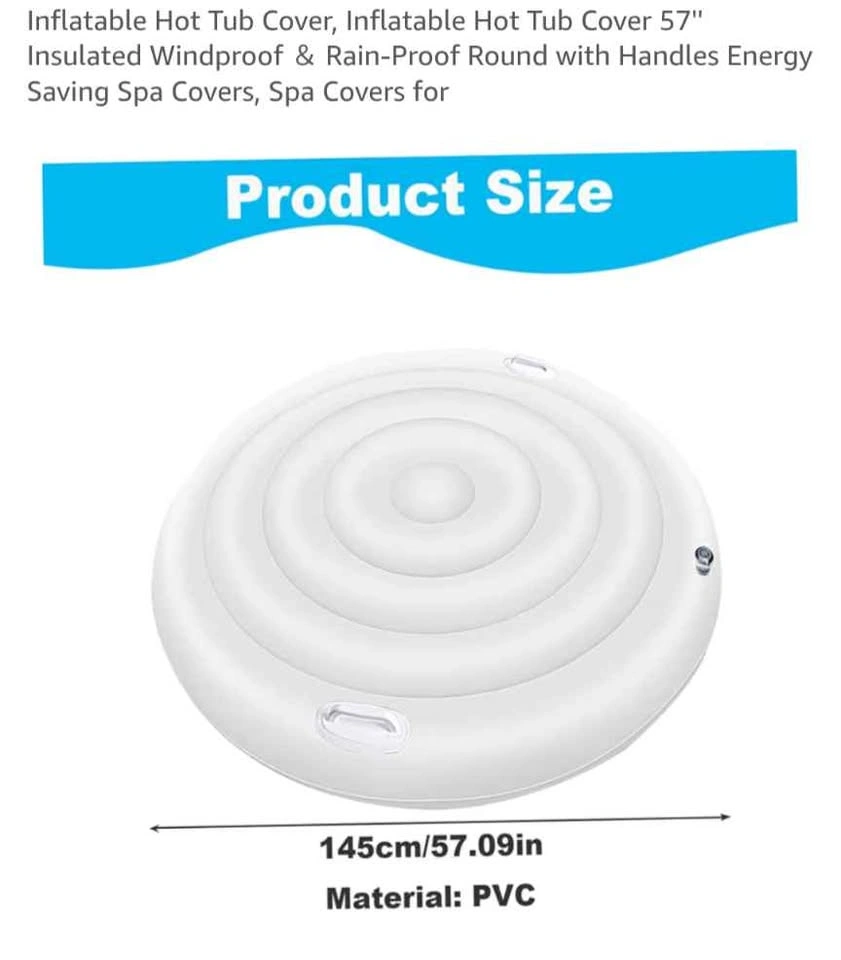 Inflatable Hot Tub Cover 57'' Insulated Round - photo 3