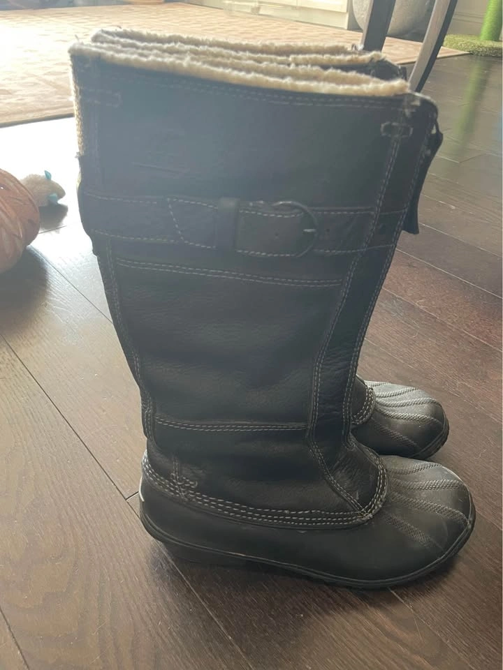 Sorel Waterproof Leather insulated zip up boots sz 7 - photo 3