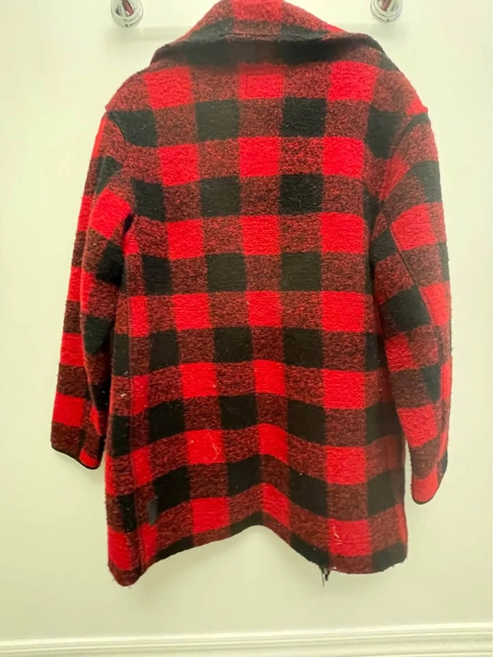 Roots Wool Buffalo Red checkered jacket women’s sz small - photo 2