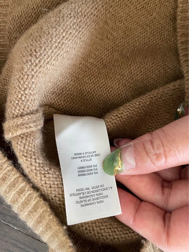 Wilfred Cyprie Cashmere Camel Turtleneck Sweater XS - photo 5