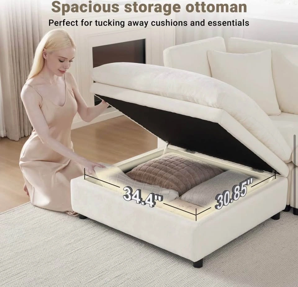 82.7" W Oversized Down-Filled 3-Seater Modular Sofa - photo 5
