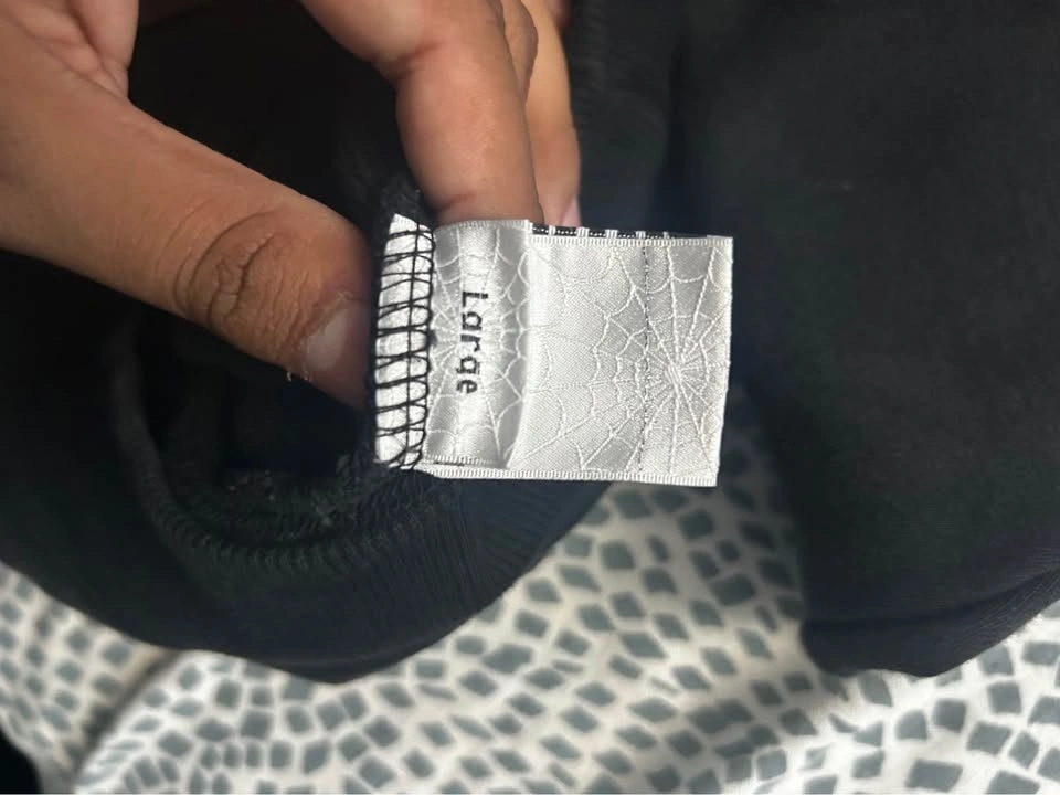 Sp5der OG Web Hoodie Black White Size Large - photo 4